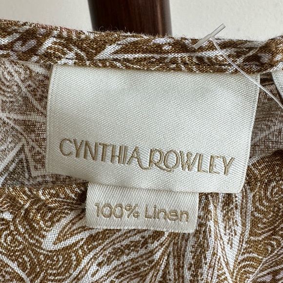 Cynthia Rowley Linen Top NWT Large Sleeveless Blouse Tank Top - Picture 4 of 5